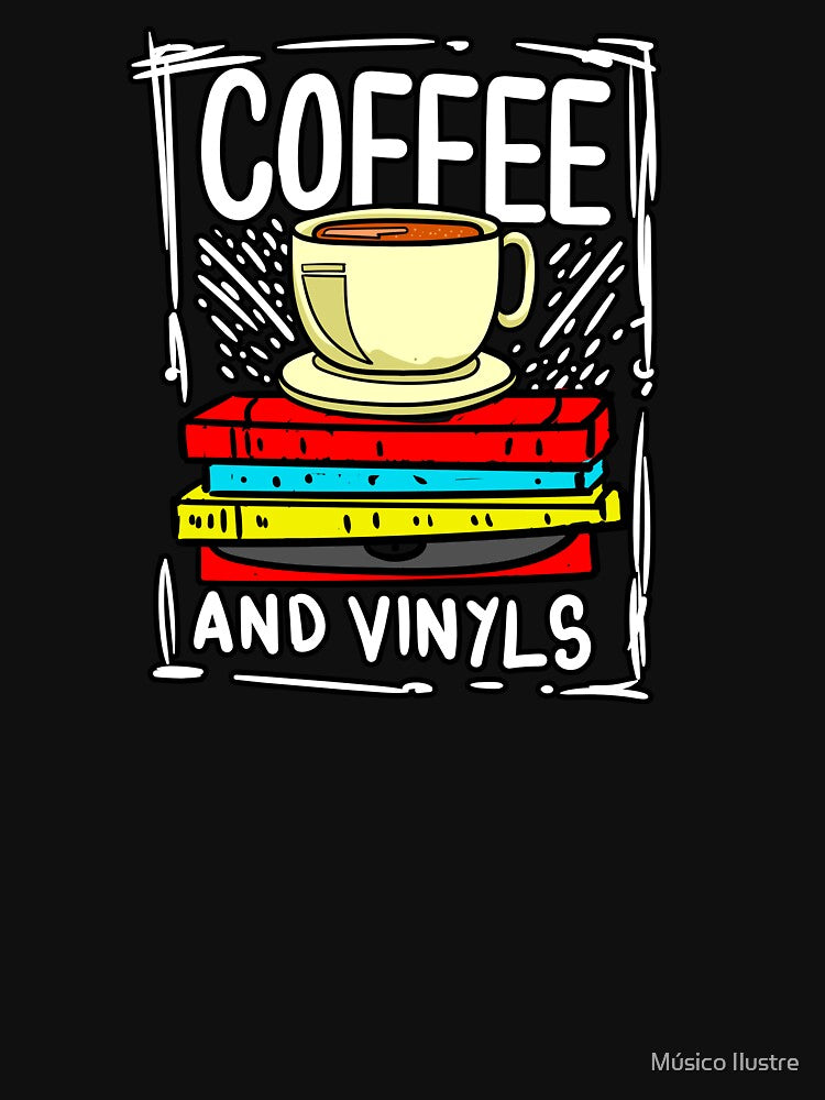 Coffee And Vinyl Records Gift for Music Collector by Músico Ilustre