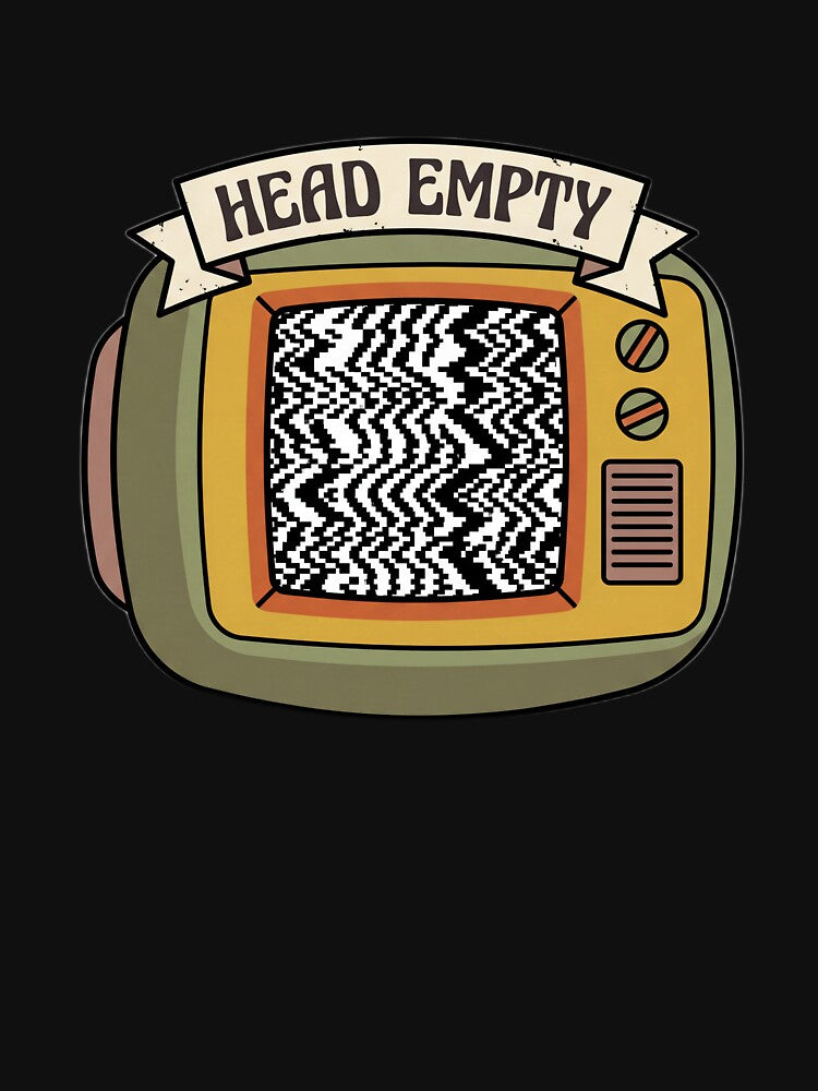 Head Empty TV Static Retro 60s Television by ryanguas