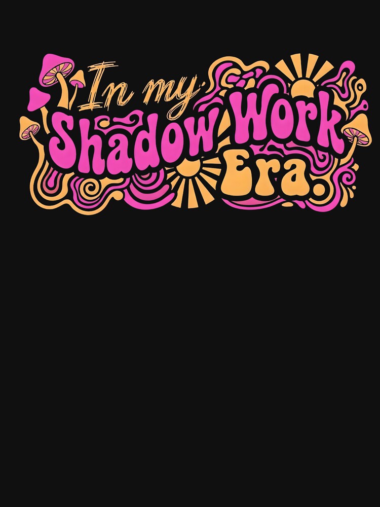 In My Shadow Work Era - Vintage 70s Psychedelic Liquid Text by auxincaftan0o