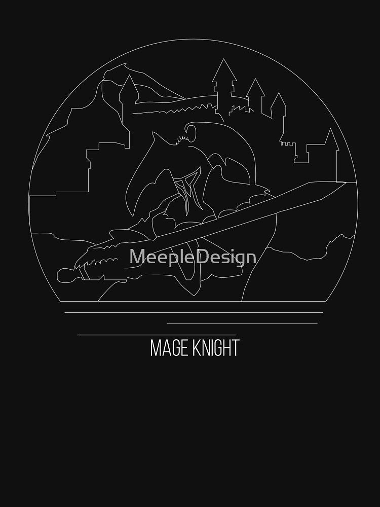 Mage Knight Minimalist Line Art - Board Game Inspired Graphic - Tabletop Gaming  - BGG by MeepleDesign
