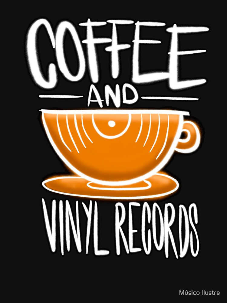 Coffee And Vinyl Records Lovers Music Collector Gift by Músico Ilustre