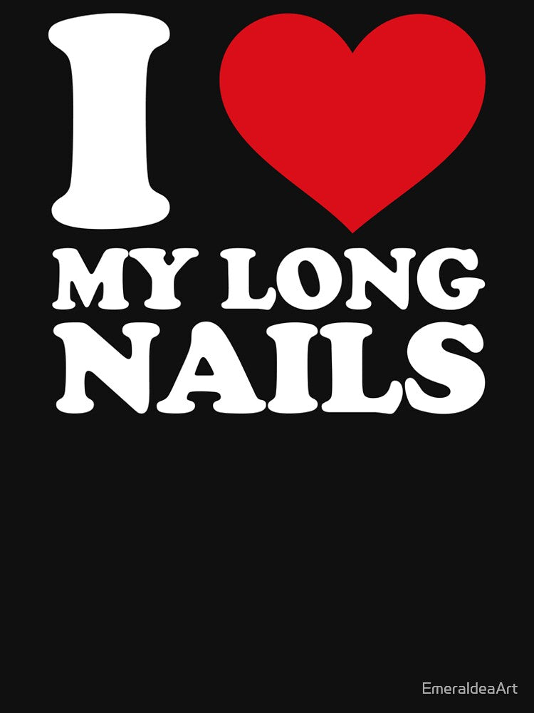 I love my long nails - white by EmeraldeaArt