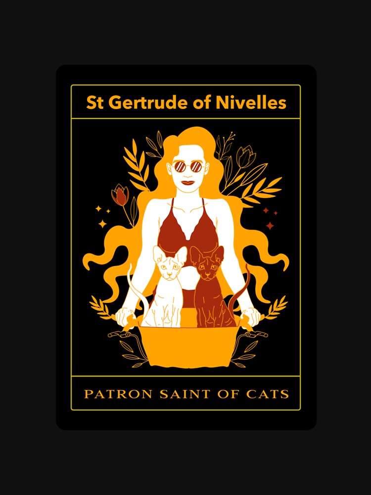 St. Gertrude, Patron Saint of Cats by StarStuffMarket