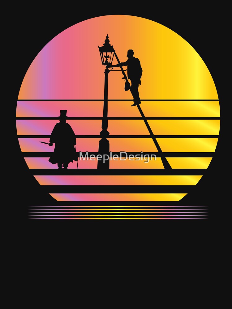 Mr Jack Synthwave - Board Game Inspired Graphic - Tabletop Gaming  - BGG by MeepleDesign