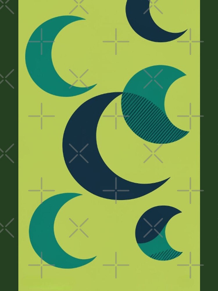 Abstract moon phases pattern — minimalist celestial design by xaiartist