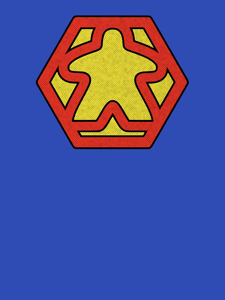 Retro Meeple Superhero Logo by TackyTime