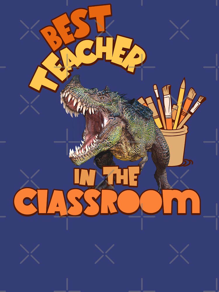 Funny Dinosaur Art Teacher Creative Classroom Design by Vac1