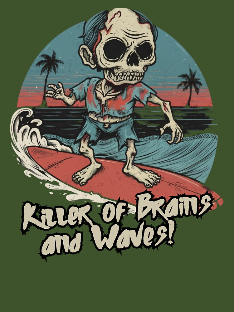 Surfing Zombie, killer of waves and brains, surf by Meandmyshop