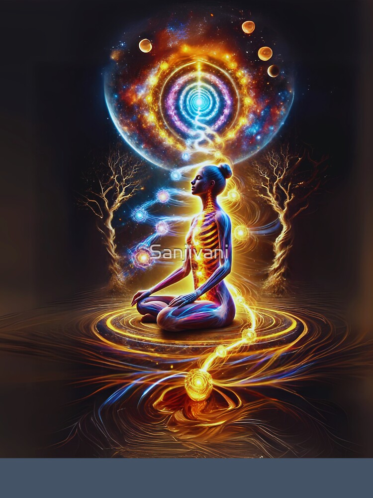 Kundalini Spiral Awakening | Divine Masculine & Feminine Energy | Cosmic Meditation Sci-Fi Art by Sarasvati’s Divine Art