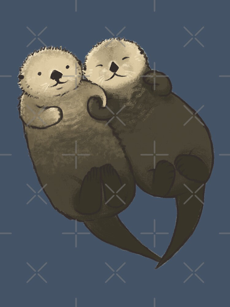Significant Otters - Otters Holding Hands by StudioMarimo