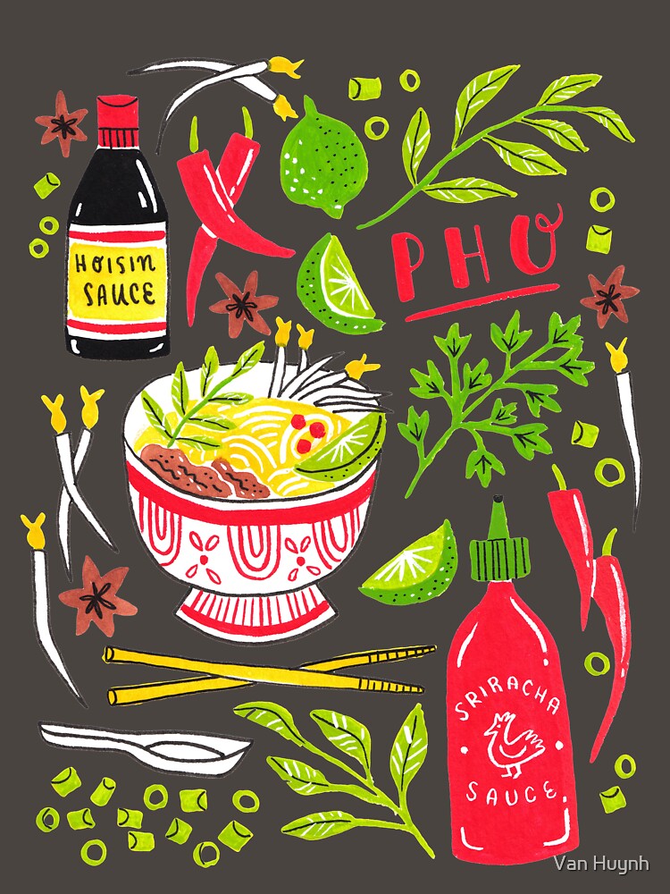 Vietnamese Pho Soup Sriracha by Van Huynh