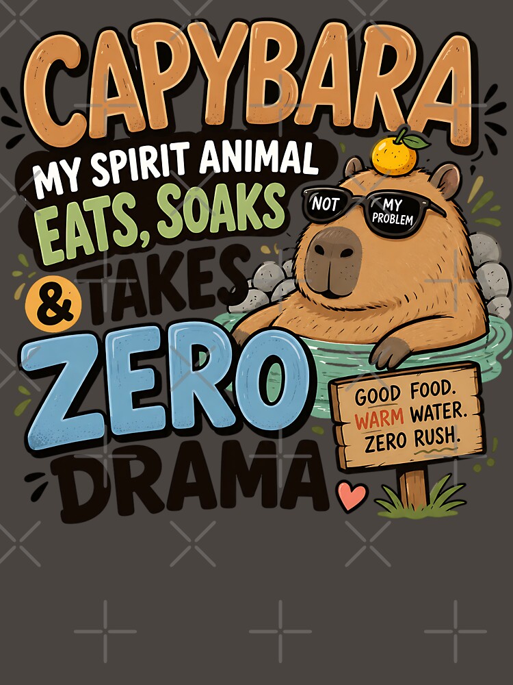 Relaxing Capybara Spirit Animal by Weirdwildco69