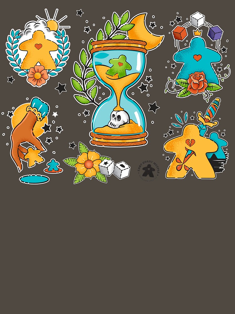 Tattooed Meeple Flash Sheet by mitchmistake