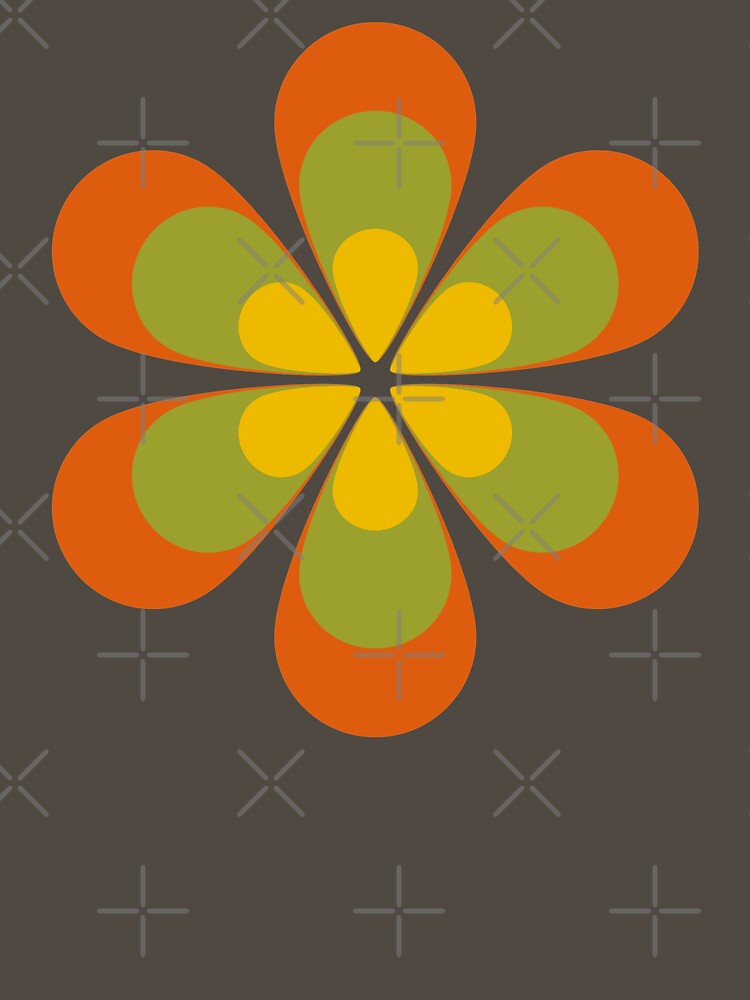 6 Petals Retro Flower by designandclouds