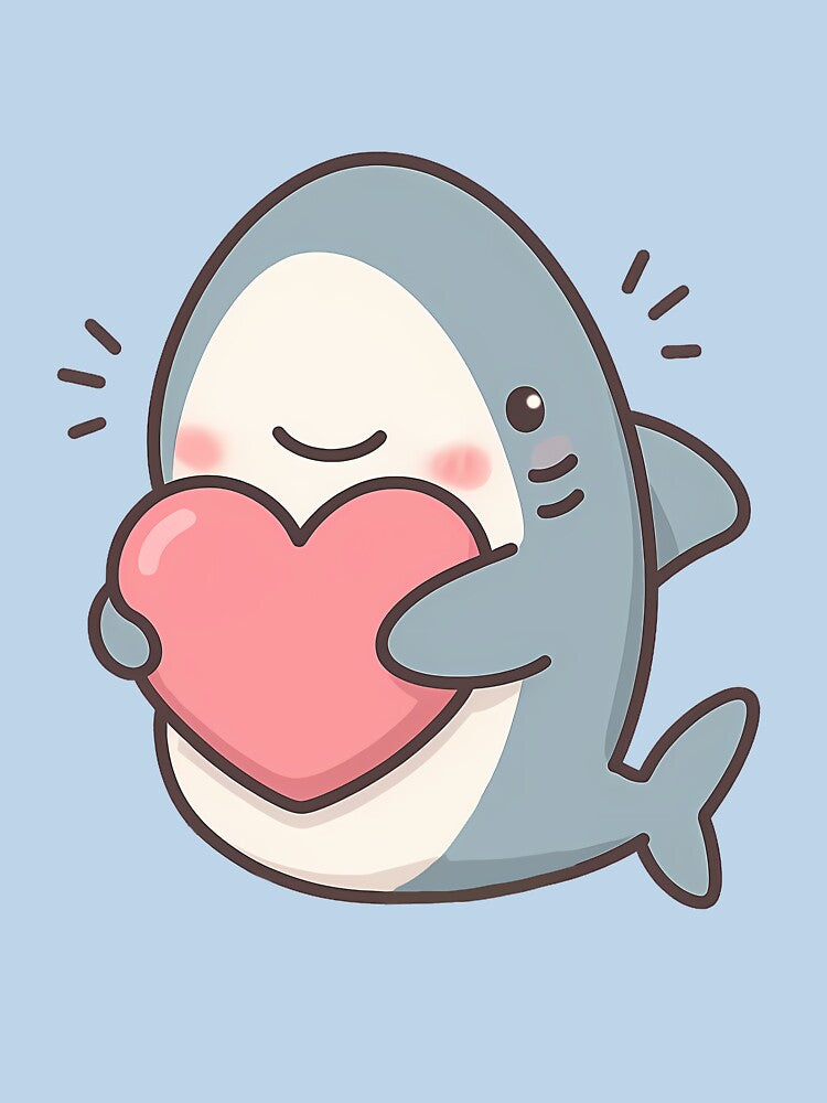 Cute Shark Heart by Zeiroa