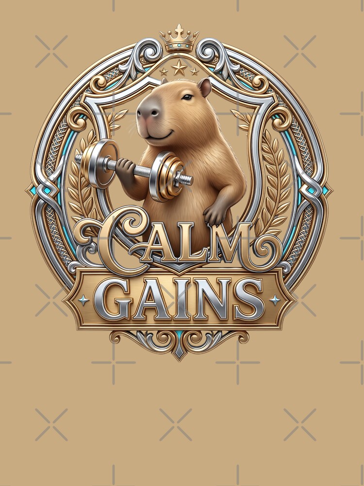 The Most Relatable "Calm Gains" Capybara Art! by pradeepvisuals