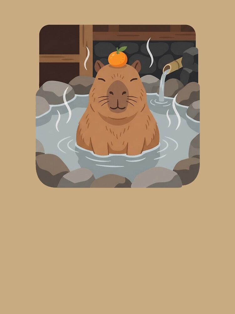 Cute Zen Carpincho Capybara Hot Spring by DuckOddity