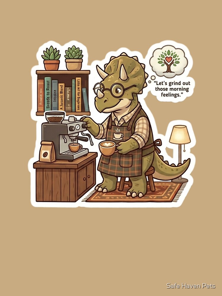 Morning Brew Dinosaur by Safe Haven Pets