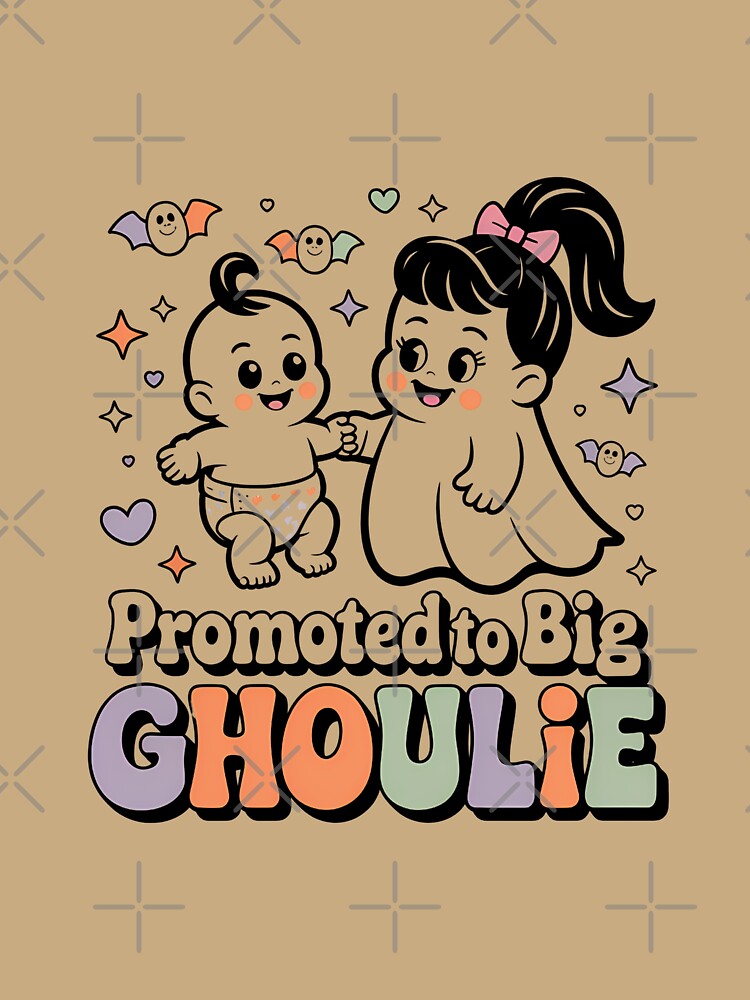 Promoted to Big Ghoulie Cute Halloween Big Sister Shirt by Raw Tigers