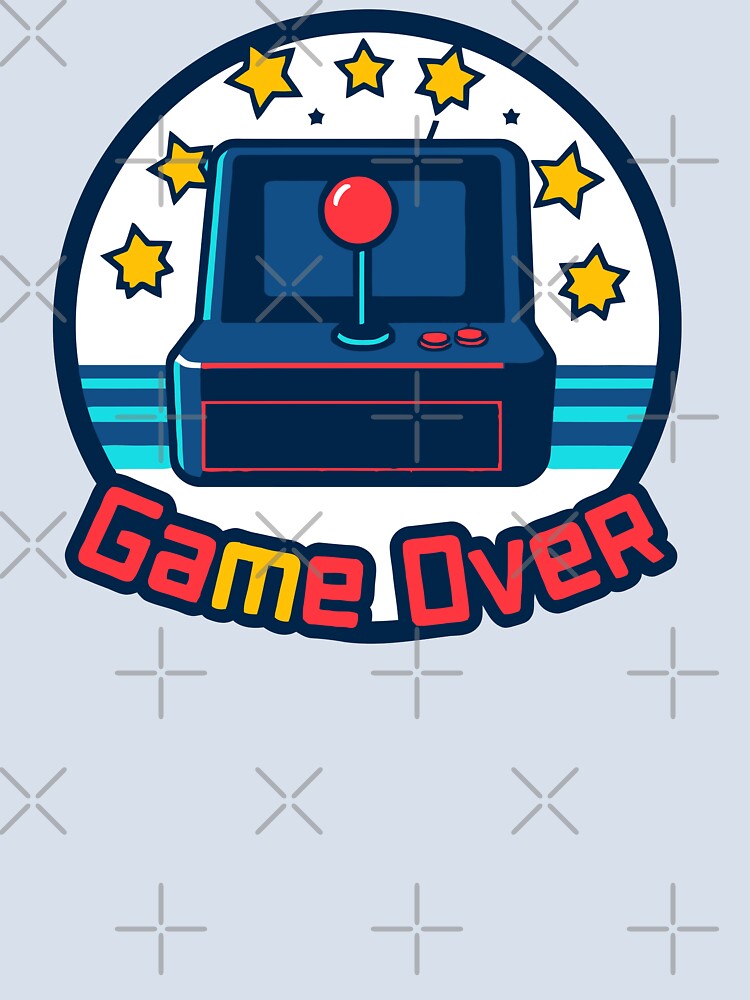 Retro Arcade Joystick Game Over Design - Vibrant Pixel Art for T-shirts, Phone Cases, and More by DConcept
