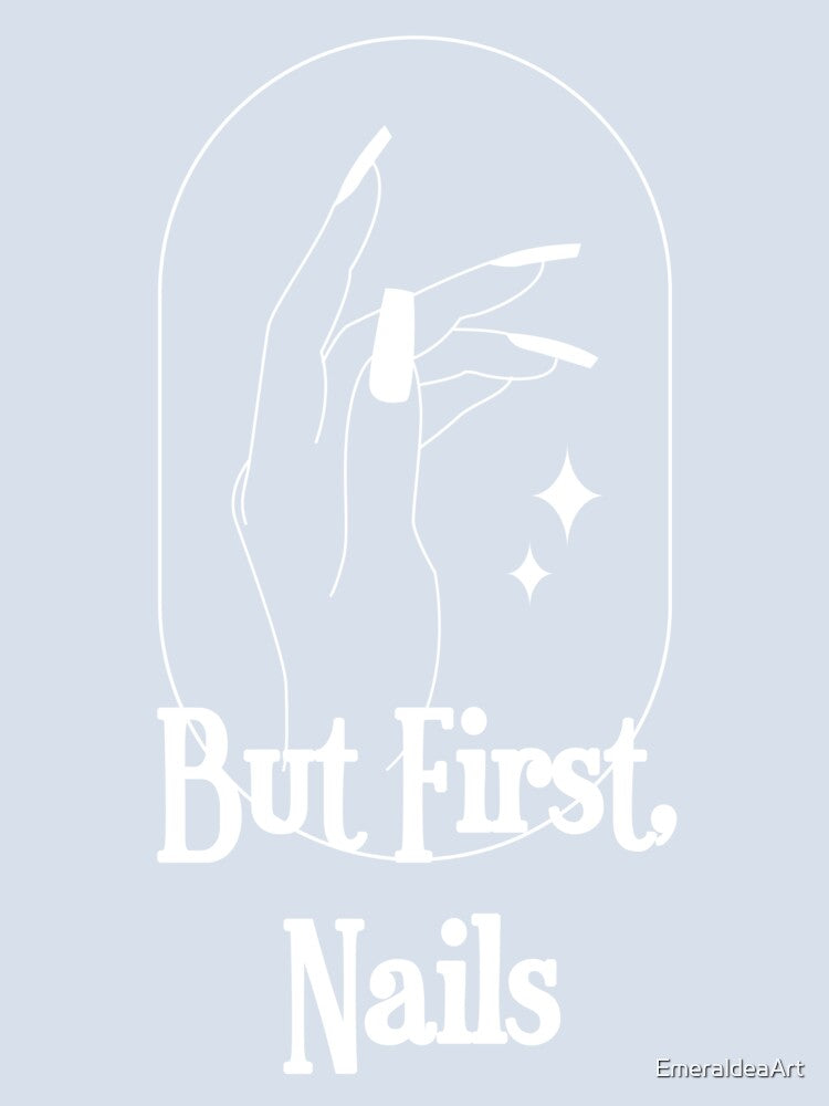 But First, Nails – Sleek white Manicure Elegance by EmeraldeaArt