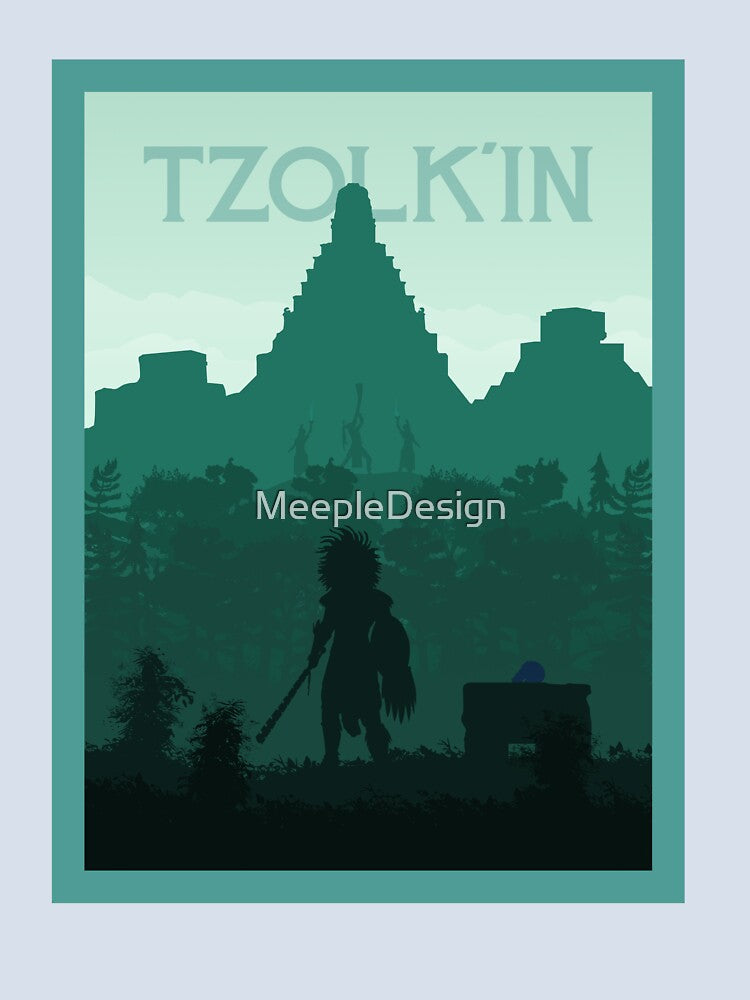 Tzolk'in - Board Games - Minimalist Travel Poster Style - Board Game Art by MeepleDesign