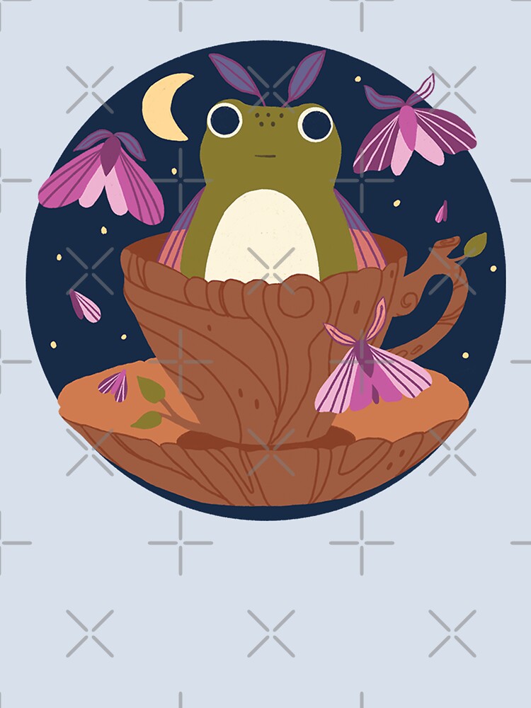 Whimsical Moth Frog in Teacup by christina-anne