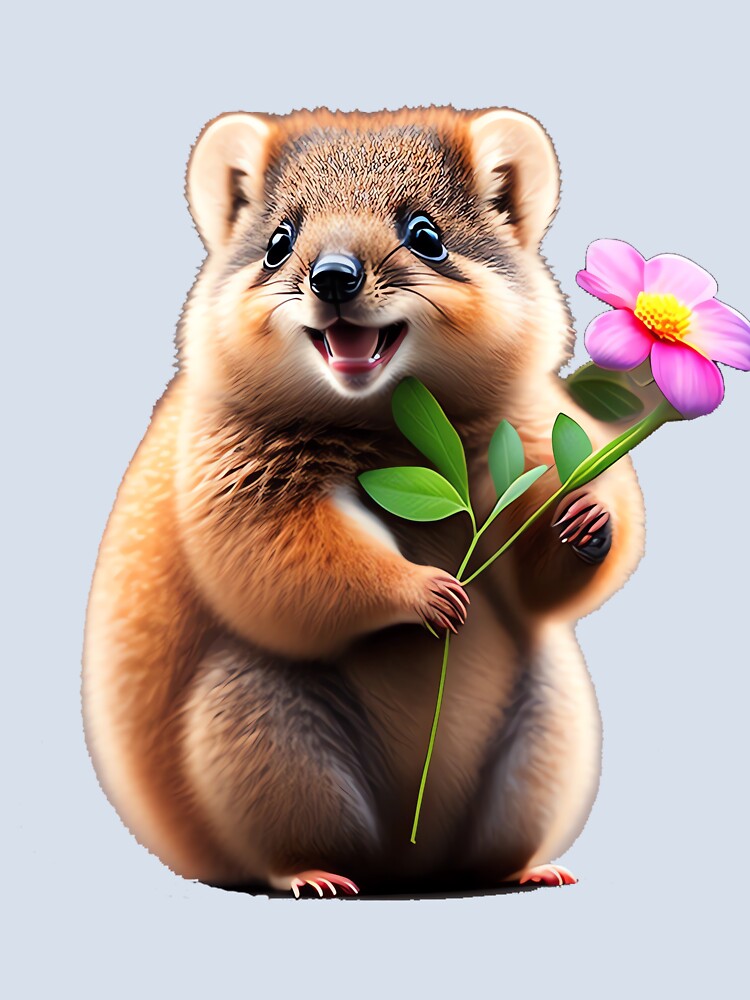 Blooming Smile: A Quokka's Delight by Can1cyp2