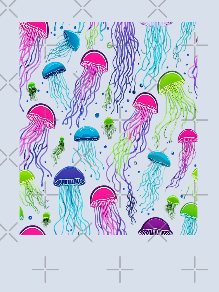 Vibrant Jellyfish Pattern – Neon Ocean Vibes by Taans-Creation