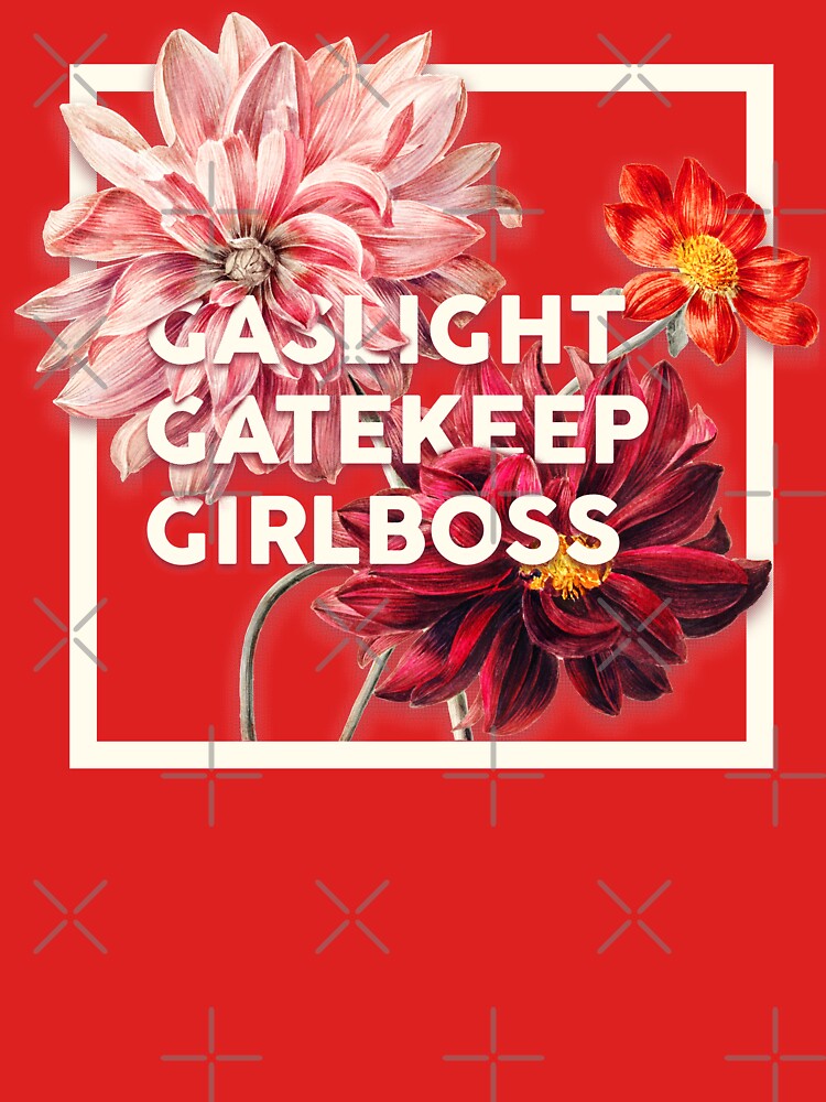 Gaslight Gatekeep Girlboss - Funny Live Love Laugh poke fun parody Ugly Holiday Sweaters | Gas light Gate keep Girl boss | Wine Mom meme Pet Mat Bandana by Any Color Designs