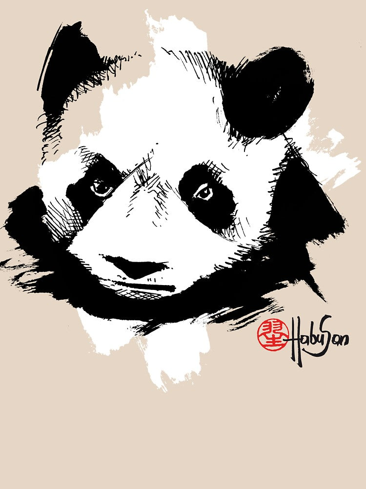 Panda - Black and White - Habu-San Design by Habu-San