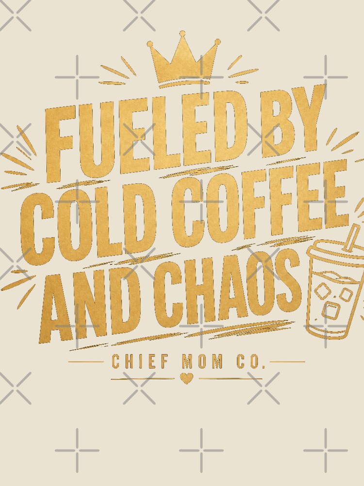 Fueled By Cold Coffee And Chaos Funny Mom Gift by ChiefMomCo