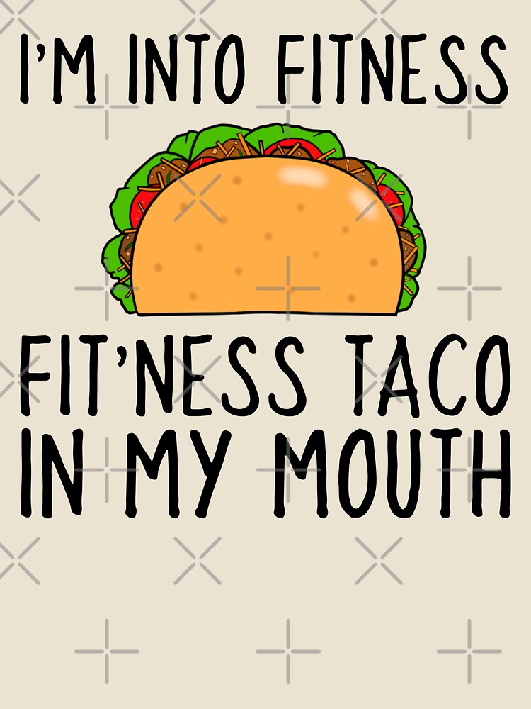 Funny Gym Taco Pun by Sartoris Art