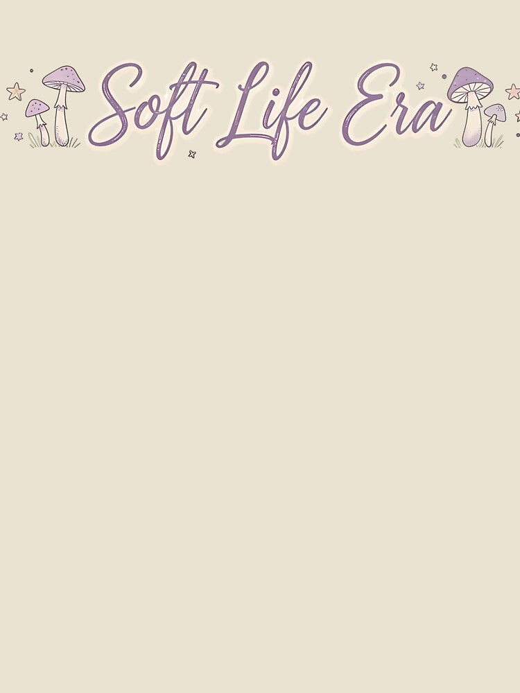 Soft Life Era Boho Mushroom & Stars Aesthetic T-Shirt by GallaresDesign