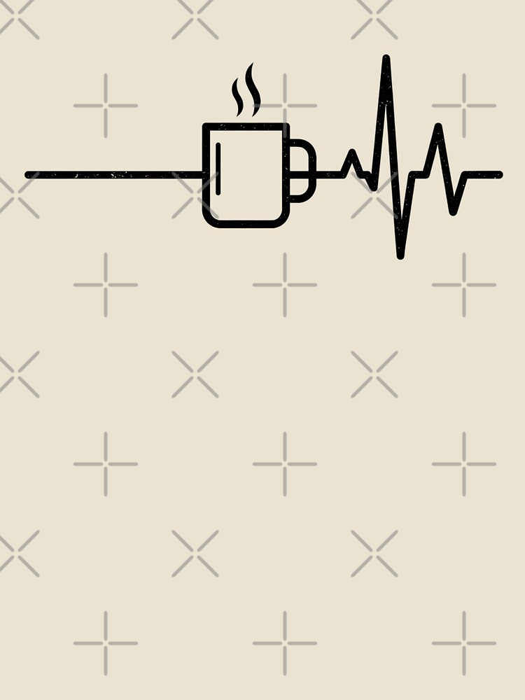 Coffee Mug Heartbeat EKG by dudelinart