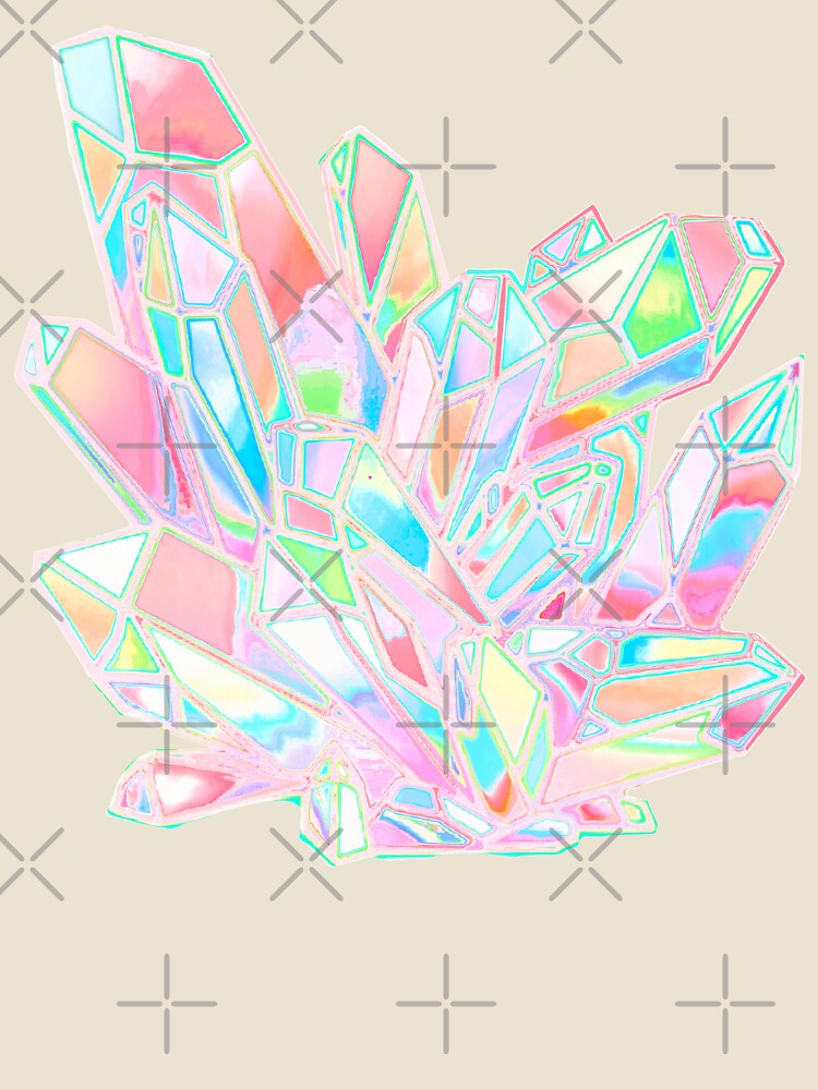 Pastel Rainbow Crystals, Crystal, Rainbow Crystals, Psychedelic, Psychedelic Crystal, Groovy Crystal by Clancy Rodgers