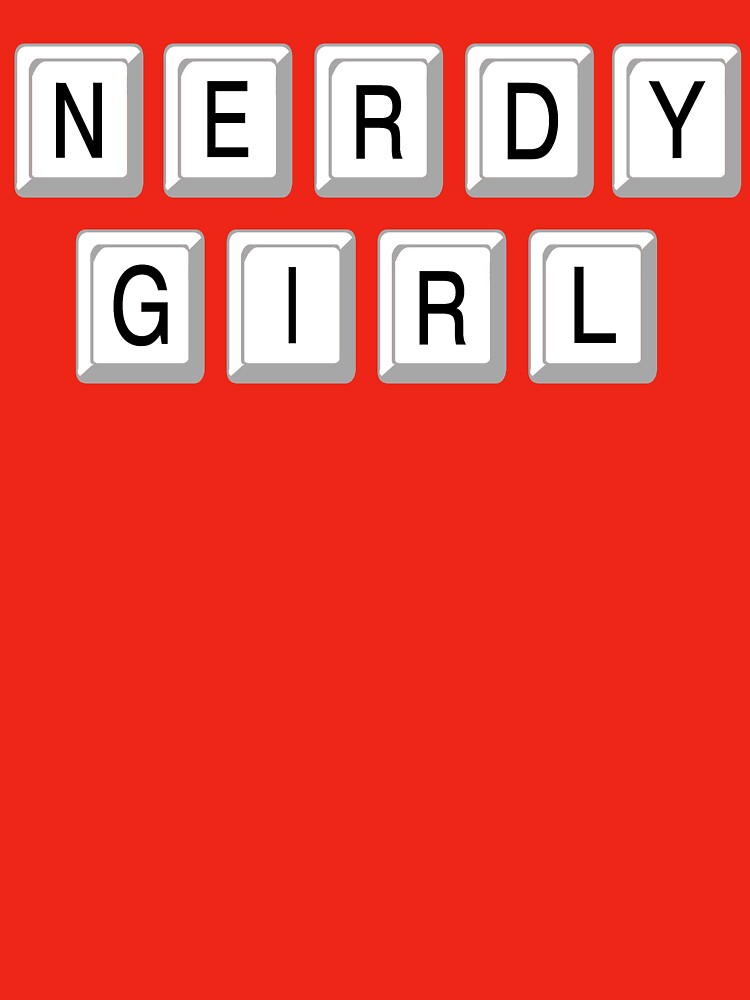 Nerdy Girl Computer and Social Media Art by Rightbrainwoman