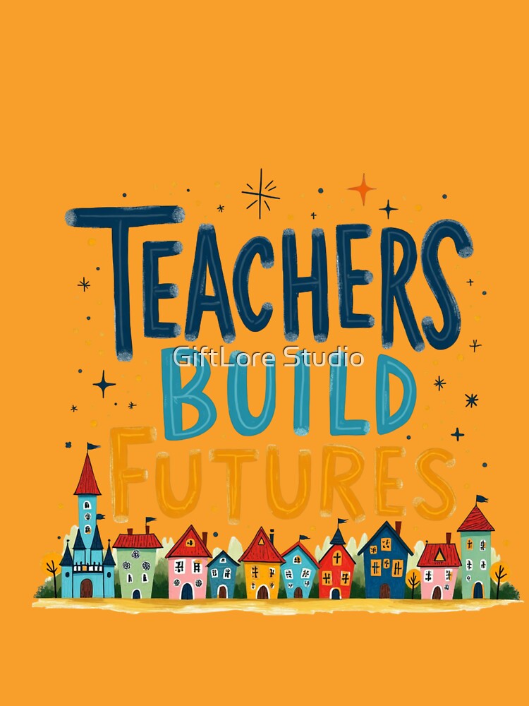 Teachers Build Futures – Whimsical Teacher Appreciation Design by GiftLore Studio