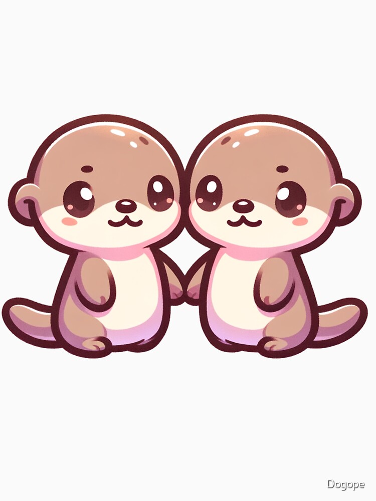 Otters holding hands by Dogope