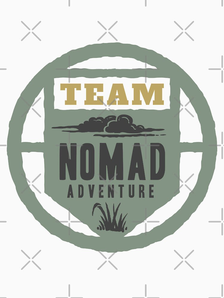 Travel Themed T Shirt, Team Nomad Adventure by Sunnyhova