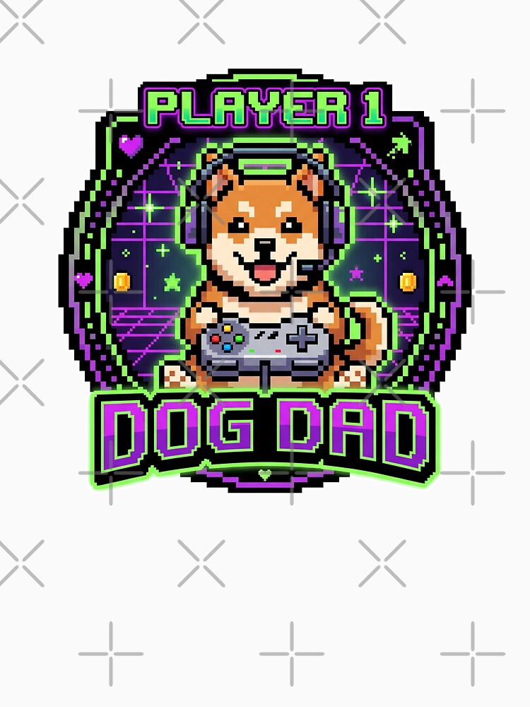 Gamer Dog Dad Shirt | Gaming Father Gift - Player 1 Dog Dad Controller by Osmose-Studio ⭐⭐⭐⭐⭐