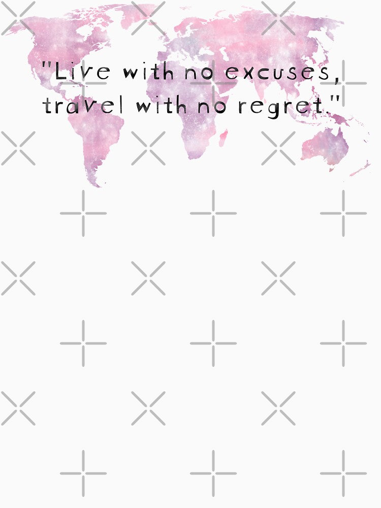 Travel Without Regret | Purple Watercolor World Map | Wanderlust by ABdigitaldesign