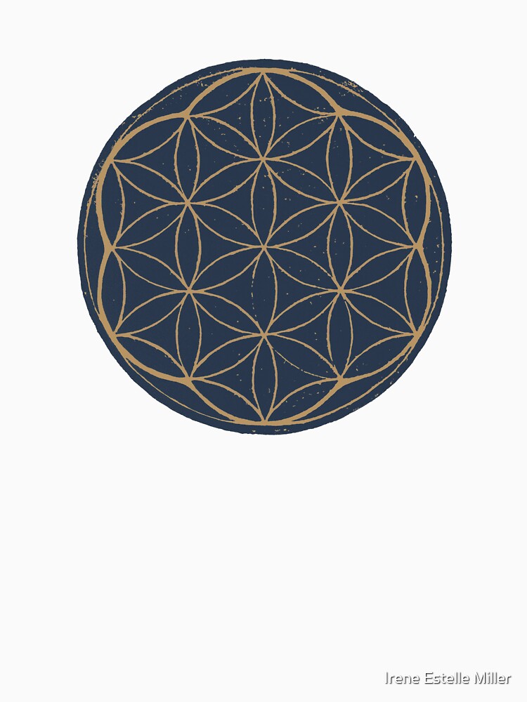 Flower of Life Linocut - Dusk + Fawn by Irene Estelle