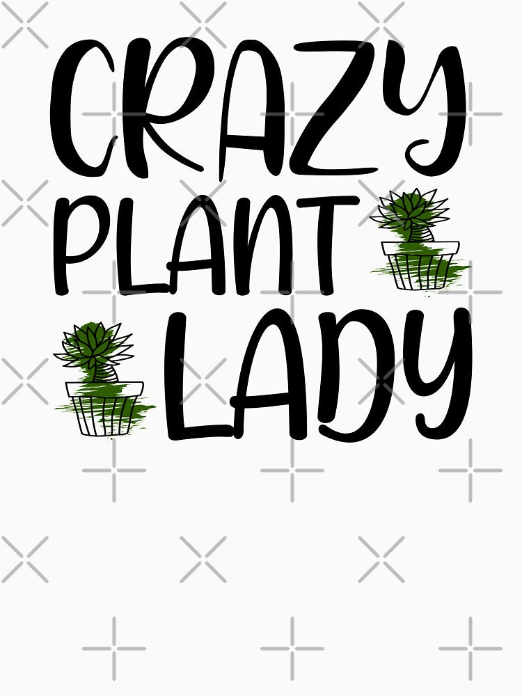 Crazy Plant Lady Awesome Plants pot Illustration for lovers by Pexilus