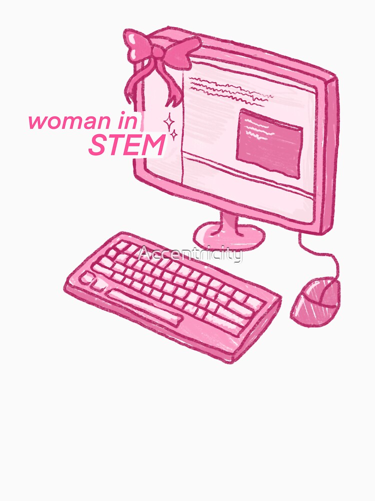 Woman in STEM Computer Science Print by Accentricity