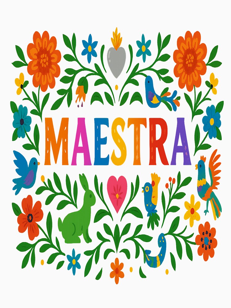 Maestra | Colorful Folk Art Teacher Design by Mi Clase Divertida