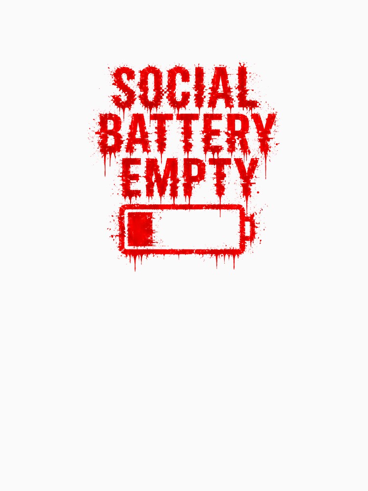 Social Battery Empty Grunge Glitch Design – Horror Tech Style by UnglaublichGut