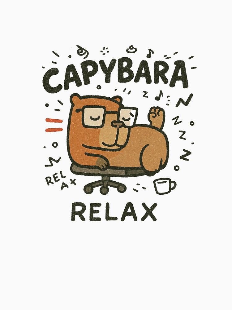 Relax Capybara Shirt – Cute Chill Vibes Tee by Radgraphic