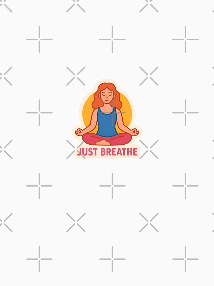 Just Breathe - Peaceful Meditation Sticker by RobinDoodles