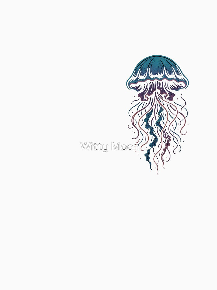Electric Drift – Neon Jellyfish T-Shirt by Witty Moon